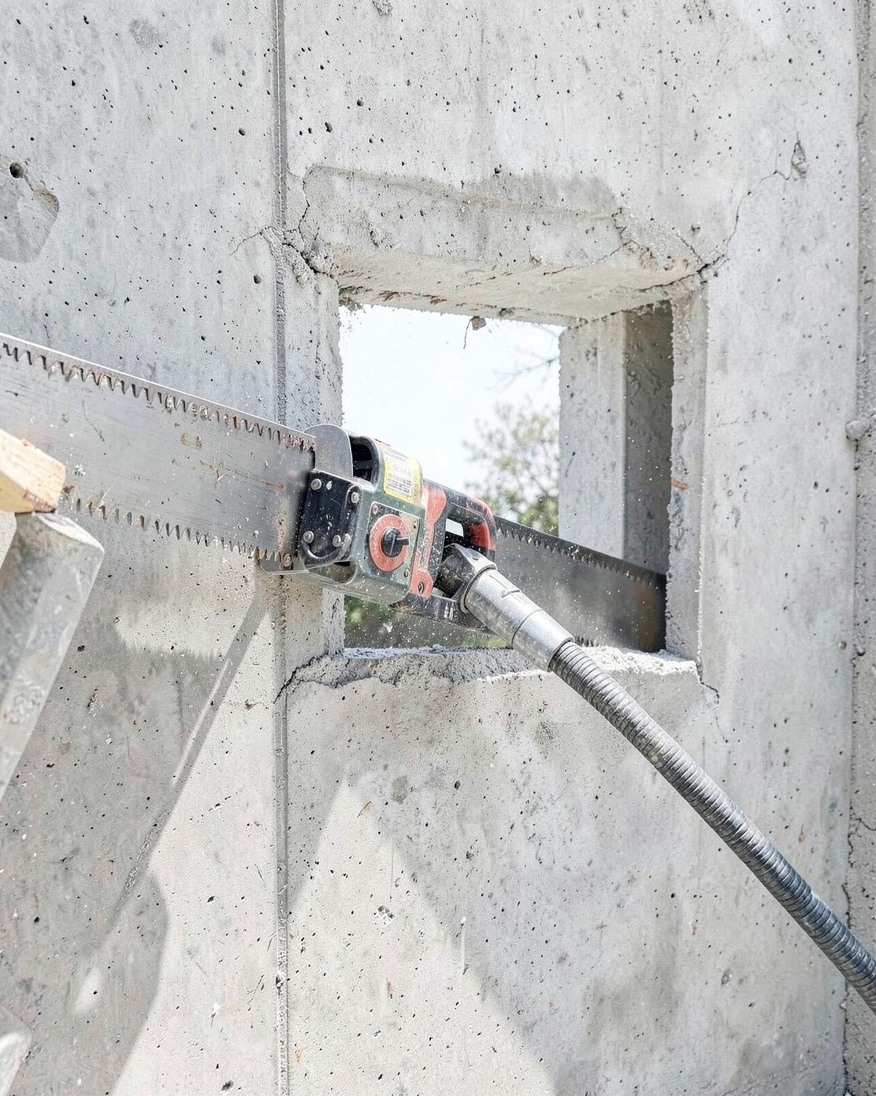 Fensterschnitt mit Trockensäge